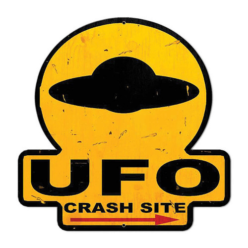 UFO Crash Site Metal Sign PS218  Heavy Gauge Steel by Vintage Sign Co. Main Image