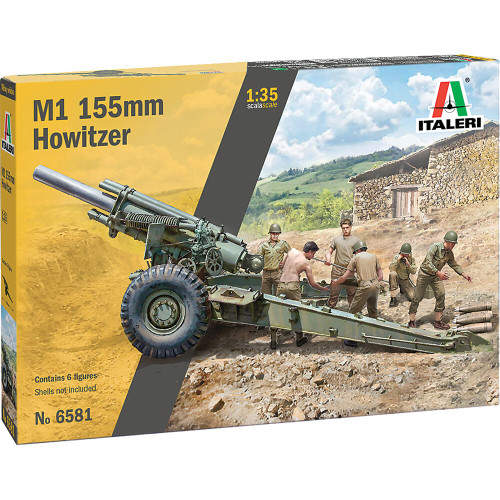 M1 155mm Gun with crew 1/35 Kit Italeri (6581) 1:35 scale Plastic by Italeri Main Image