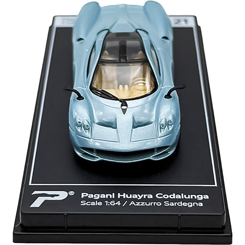 Pagani Huayra Codalunga - Azure 1:64 Scale Diecast Metal by Poster Cars Alt Image 4