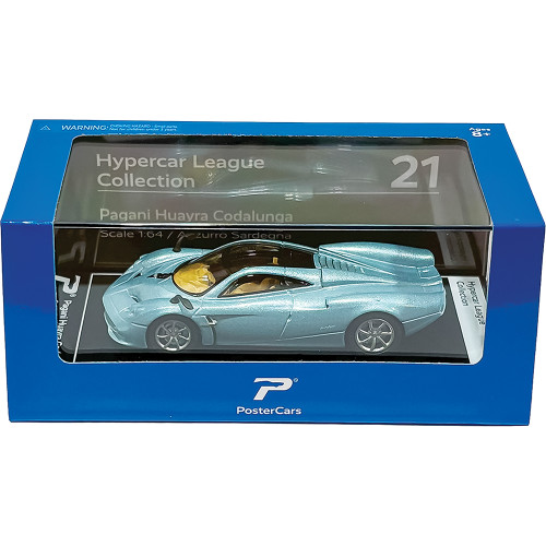 Pagani Huayra Codalunga - Azure 1:64 Scale Diecast Metal by Poster Cars Alt Image 6