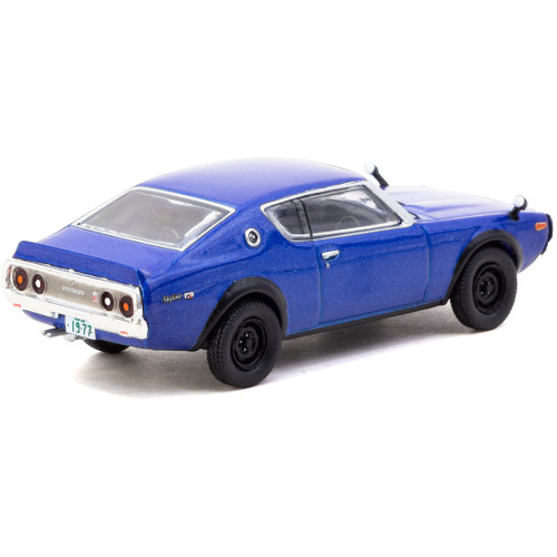 Nissan Skyline 2000 GT-R KPGC110 - Blue 1:64 Scale Diecast Model Car by J-Collection Alt Image 1