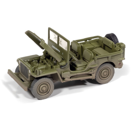 WWII Willys MB Jeep Old Faithful - Olive Drab Battleworn 1:64 Scale Diecast Model by Johnny Lightning Alt Image 1