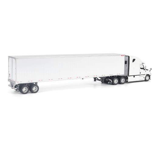 2025 Freightliner Cascadia Gen-5 with Great Dane Champion 53ft Dry Cargo Trailer - White 1:50 Scale Diecast Model Truck by Diecast Masters Alt Image 1