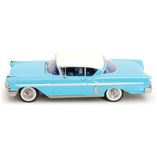 1958 Chevrolet Bel Air Impala Coupe - Turquoise/Cream 1:18 Scale Diecast Model by KK Scale Alt Image 2