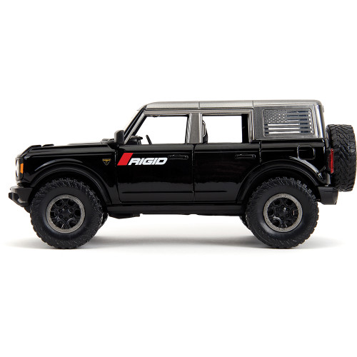 2021 Ford Bronco w/Tire Rack - Black 1:24 Scale Diecast Metal by Jada Toys Alt Image 8