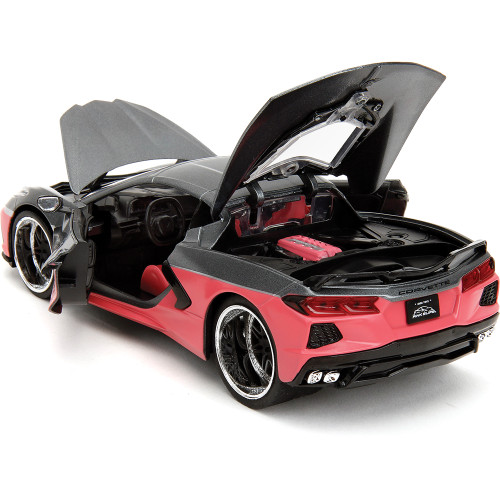 2020 Corvette Stingray C8 - Pink 1:24 Scale Diecast Metal by Pink Slips Alt Image 6