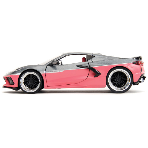 2020 Corvette Stingray C8 - Pink 1:24 Scale Diecast Metal by Pink Slips Alt Image 7