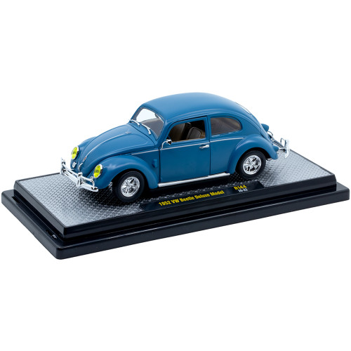 1952 VW Beetle Deluxe Model - Blue 1:24 Scale Diecast Model by M2 Machines Alt Image 1