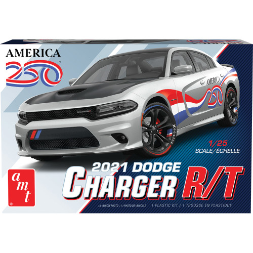 2021 America 250 Dodge Charger R/T - Special Commemorative America 250 Markings & Tires 1:25 Scale Model Kit by AMT Main Image