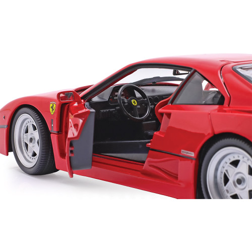 Ferrari F40 - Red 1:18 Scale Diecast Model Car by Bburago Alt Image 2