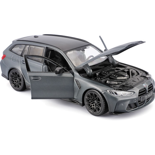 2023 BMW M3 Touring  - Blue 1:24 Scale Diecast Model Car by Bburago Alt Image 1