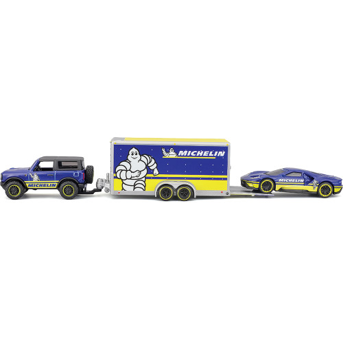 2021 Michelin Ford Bronco + Ford GT & Trailer 1:64 Scale Diecast Model Truck by Maisto Alt Image 3