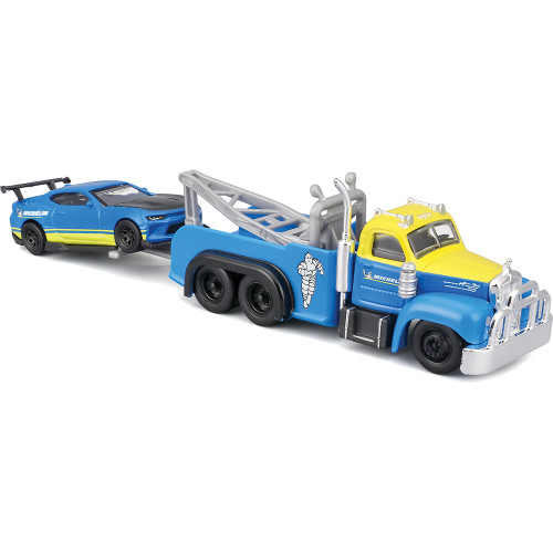1953 Mack B-61 Tow Truck & Michelin Camaro SS 1:64 Scale Diecast Model Truck by Maisto Alt Image 2