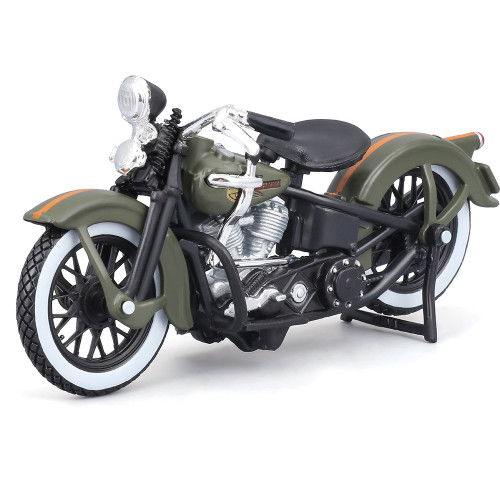Harley-Davidson 1936 EL Knucklehead + 1950 Chevrolet 3100 Pickup - Green 1:24 Scale Diecast Model Truck by Maisto Alt Image 2