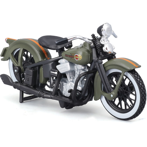 Harley-Davidson 1936 EL Knucklehead + 1950 Chevrolet 3100 Pickup - Green 1:24 Scale Diecast Model Truck by Maisto Alt Image 3