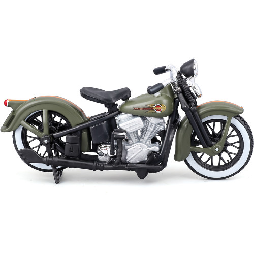 Harley-Davidson 1936 EL Knucklehead + 1950 Chevrolet 3100 Pickup - Green 1:24 Scale Diecast Model Truck by Maisto Alt Image 7