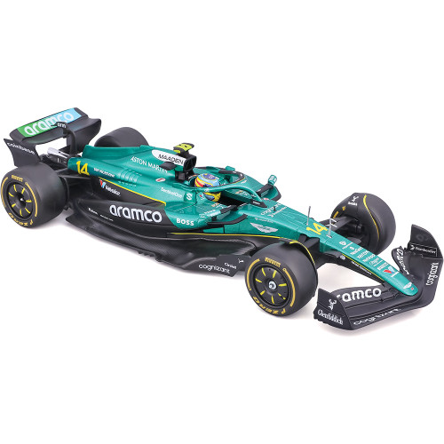 2025 F1 Aston Martin AMR25 w/helmet - Alonso #14 1:24 Scale Diecast Model Car by Bburago Alt Image 1