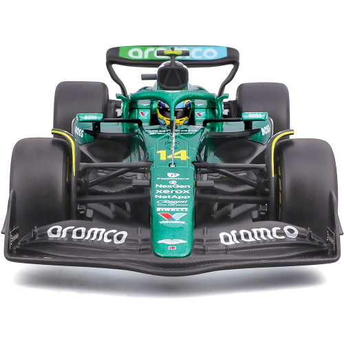 2025 F1 Aston Martin AMR25 w/helmet - Alonso #14 1:24 Scale Diecast Model Car by Bburago Alt Image 4