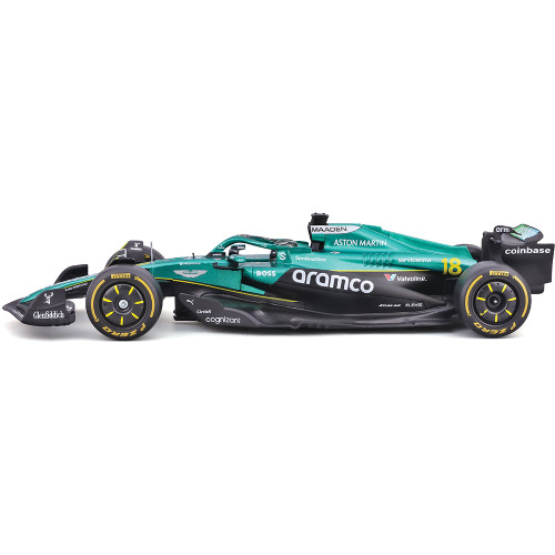 2025 F1 Aston Martin AMR25 w/helmet - Stroll #18 1:24 Scale Diecast Model Car by Bburago Alt Image 3