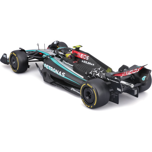 2024 F1 Mercedes W15 w/helmet - Hamilton #44 1:24 Scale Diecast Model Car by Bburago Alt Image 2