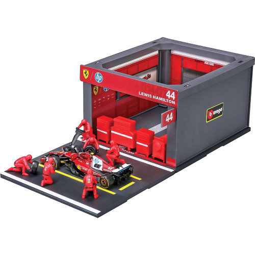 2025 F1 Scuderia Ferrari SF-25 Pit Pass - Hamilton #44 1:43 Scale Diecast Model Car by Bburago Main Image