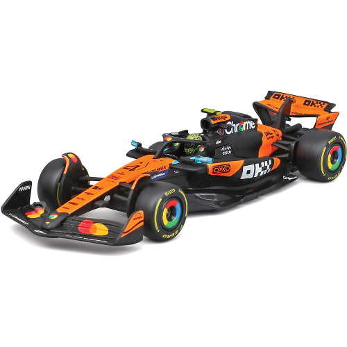 2025 F1 McLaren MCL39 w/helmet - Norris #4 1:43 Scale Diecast Model Car by Bburago Main Image