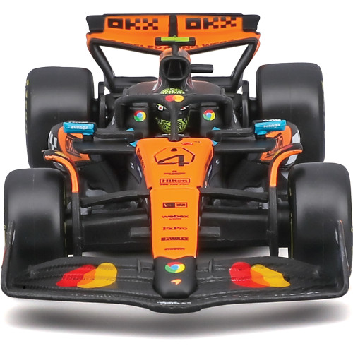 2025 F1 McLaren MCL39 w/helmet - Norris #4 1:43 Scale Diecast Model Car by Bburago Alt Image 3