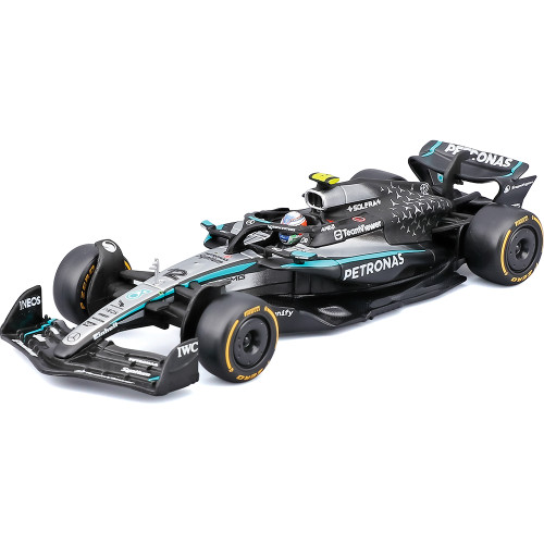 2025 F1 Mercedes W16 w/helmet - Antonelli #12 1:43 Scale Diecast Model Car by Bburago Main Image