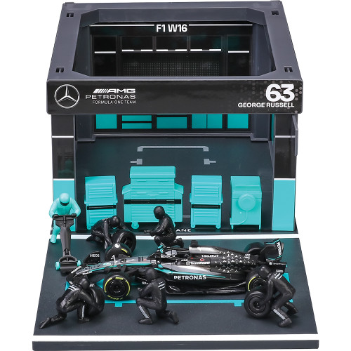2025 F1 Mercedes W16 Pit Pass - Russell #63 1:43 Scale Diecast Model Car by Bburago Alt Image 2