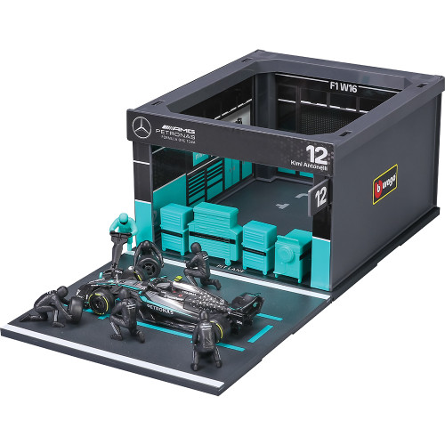 2025 F1 Mercedes W16 Pit Pass - Antonelli #12 1:43 Scale Diecast Model Car by Bburago Main Image