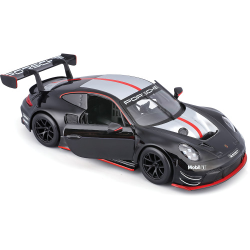2024 Porsche 911 GT3 R - Black Launch 1:24 Scale Diecast Model Car by Bburago Alt Image 1