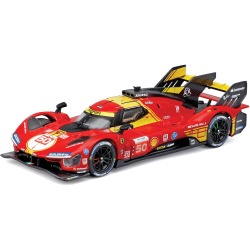 2024 Ferrari 499P LMH Diecast Model Kit - Red #50 1:24 Scale Diecast Model Car by Bburago Main Image