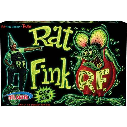Ed Big Daddy Roth Rat Fink Figure Glow in the Dark “Ghost of the Rat Fink” (6.0 Inches Tall)  Plastic Model Kit by Atlantis Toy & Hobby Inc. Main Image