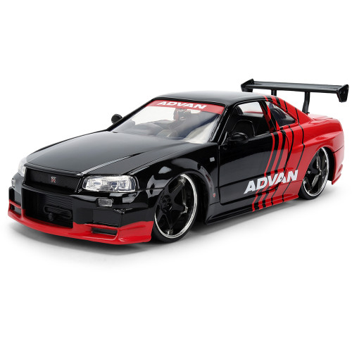 2002 Nissan Skyline GT-R (R34) 1:24 Scale Diecast Metal by Autoworks Alt Image 1