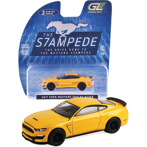 2017 Ford Mustang Shelby GT350 - Triple Yellow Tri-Coat 1:64 Scale Diecast Model Car by Greenlight Alt Image 5