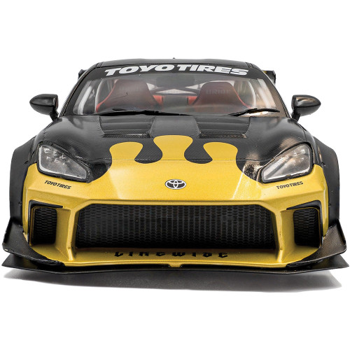 2024 Toyota GR86 Liberty Walk Body Kit Black & Gold 1:18 Scale Diecast Metal by Solido Alt Image 5