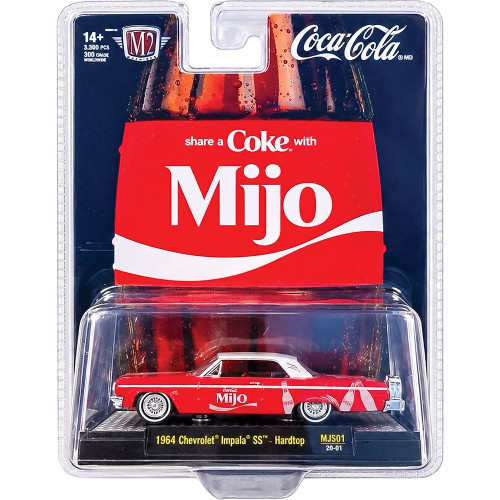 Coca Cola ” Share A Coke with Mijo” 1964 Chevrolet Impala SS Lowriders - Special Edition 1:64 Scale Diecast Model Car by M2 Machines Alt Image 4