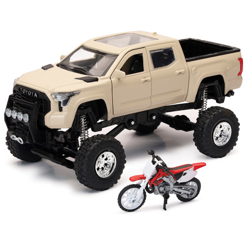Toyota Tundra Off Road Pick Up W/ Honda Dirt Bike 1:32 Scale Diecast Metal by New Ray Main Image