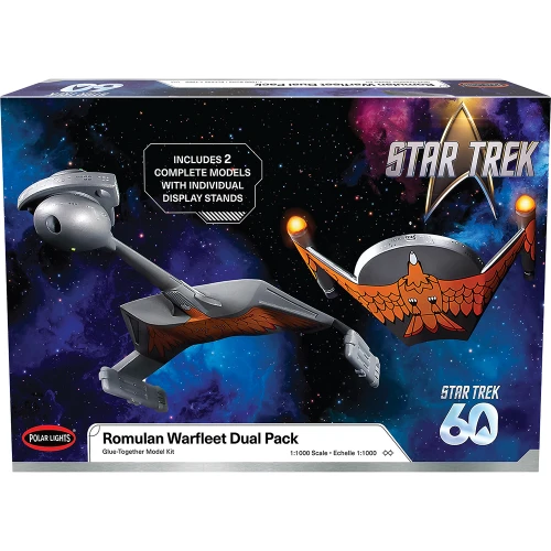 Star Trek: The Original Series Romulan Warfleet Dual Pack 1:1000 Scale Model Kit by Polar Lights Main Image