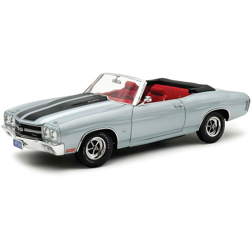 1970 Chevrolet Chevelle SS LS6 Convertible - 1 of 1 - Cortez Silver 1:18 Scale Diecast Model Car by Acme Main Image