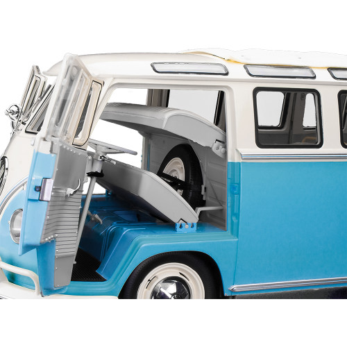 1962 Volkswagen Samba Van - Blue 1:12 Scale Diecast Metal by Sunstar Alt Image 6