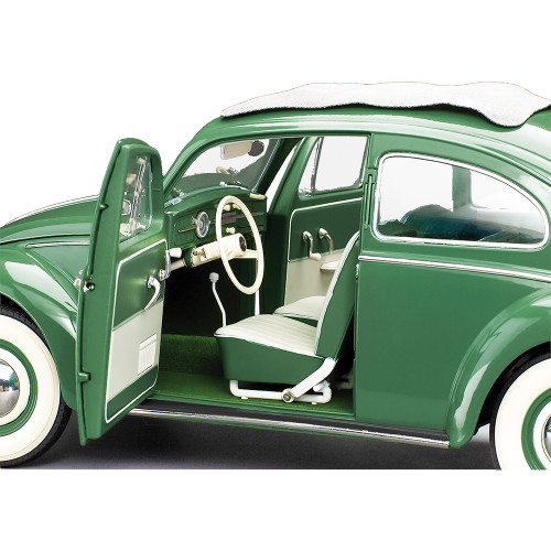 1950 Volkswagen Beetle Saloon Opening Roof - Green 1:12 Scale Diecast Metal by Sunstar Alt Image 7