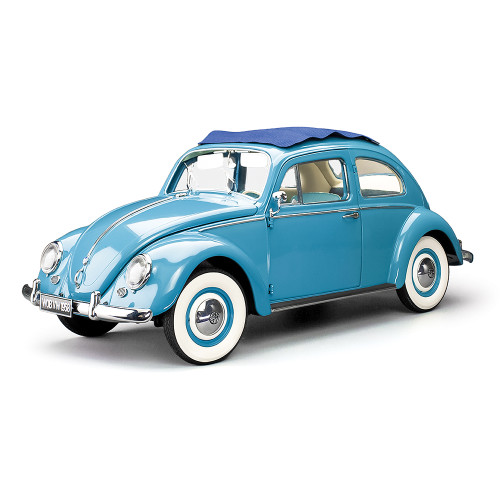 1958 Volkswagen Beetle Saloon Opening Roof - Fjord Blue 1:12 Scale Diecast Metal by Sunstar Main Image