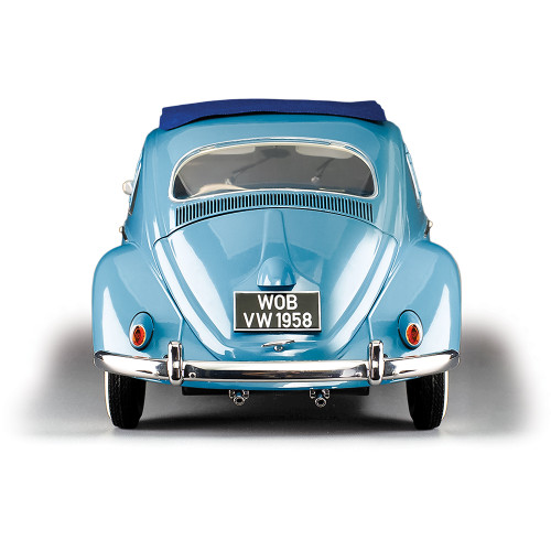 1958 Volkswagen Beetle Saloon Opening Roof - Fjord Blue 1:12 Scale Diecast Metal by Sunstar Alt Image 5
