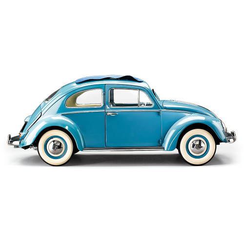 1958 Volkswagen Beetle Saloon Opening Roof - Fjord Blue 1:12 Scale Diecast Metal by Sunstar Alt Image 6