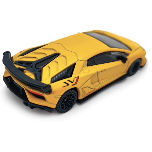 Lamborghini Aventador SVJ - Yellow 1:64 Scale Diecast Model Car by MSZ Alt Image 1