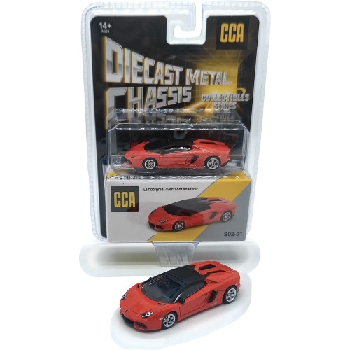 Lamborghini Aventador  Roadster - Orange 1:64 Scale Diecast Model Car by MSZ Alt Image 2