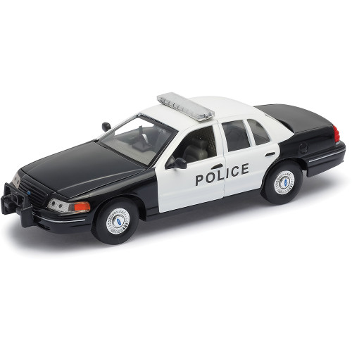 Ford Crown Victoria Police Car W/Low Profile Light Bar 1:24 Scale Diecast Metal by Welly Main Image