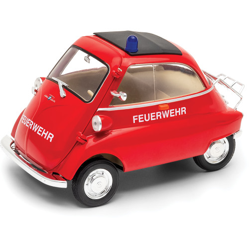 Bmw Isetta German Fire Dept - Red 1:24 Scale Diecast Metal by Welly Main Image