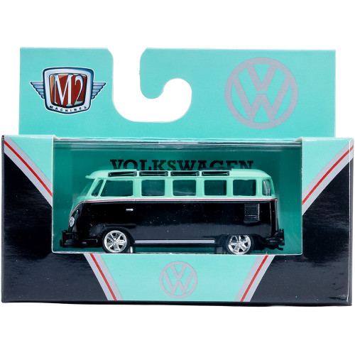 1959 VW Microbus Deluxe USA Model - Teal 1:64 Scale Diecast Metal by M2 Machines Alt Image 2